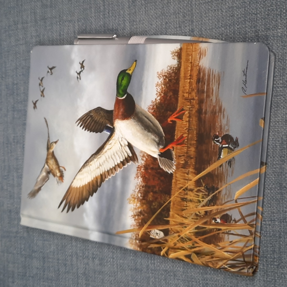 Journal Hardcover Lined Paper Pen Mallard Duck Ducks Design